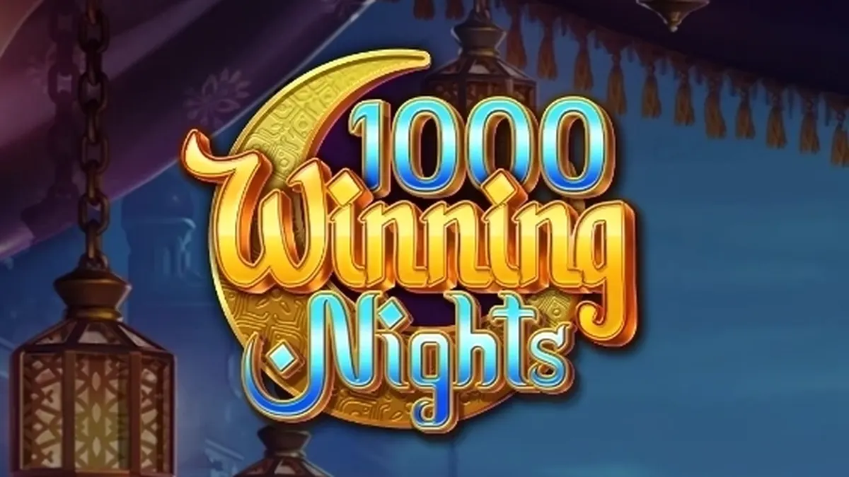 Tampilan layar utama slot 1000 Winning Nights dengan desain 5 gulungan yang menarik.